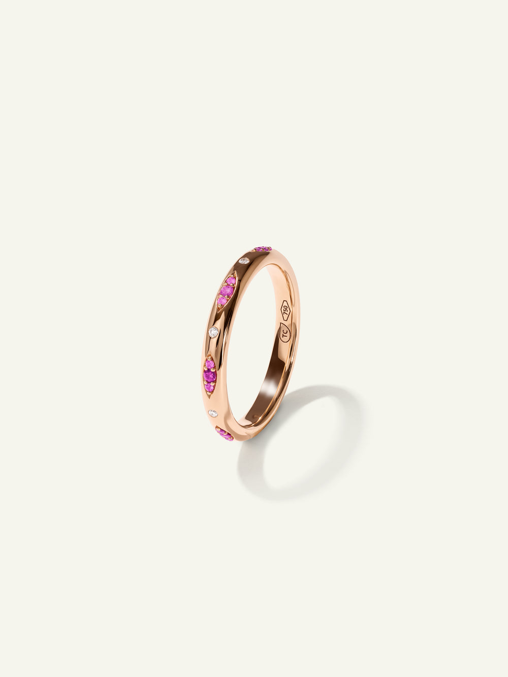 GYPSY Band Ring in 'Blush' Pavé
