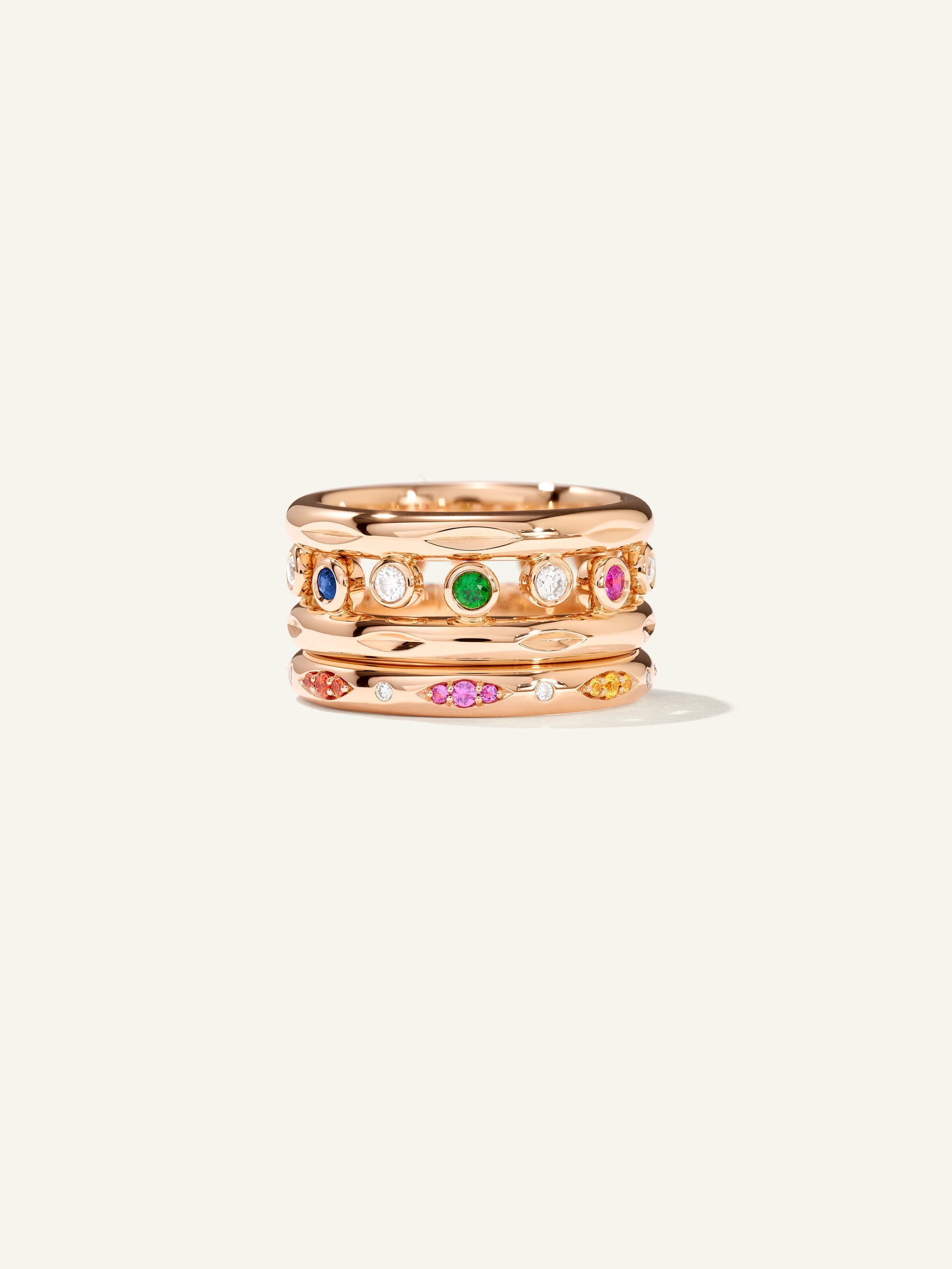 GYPSY Band Ring in 'Candy' Pavé