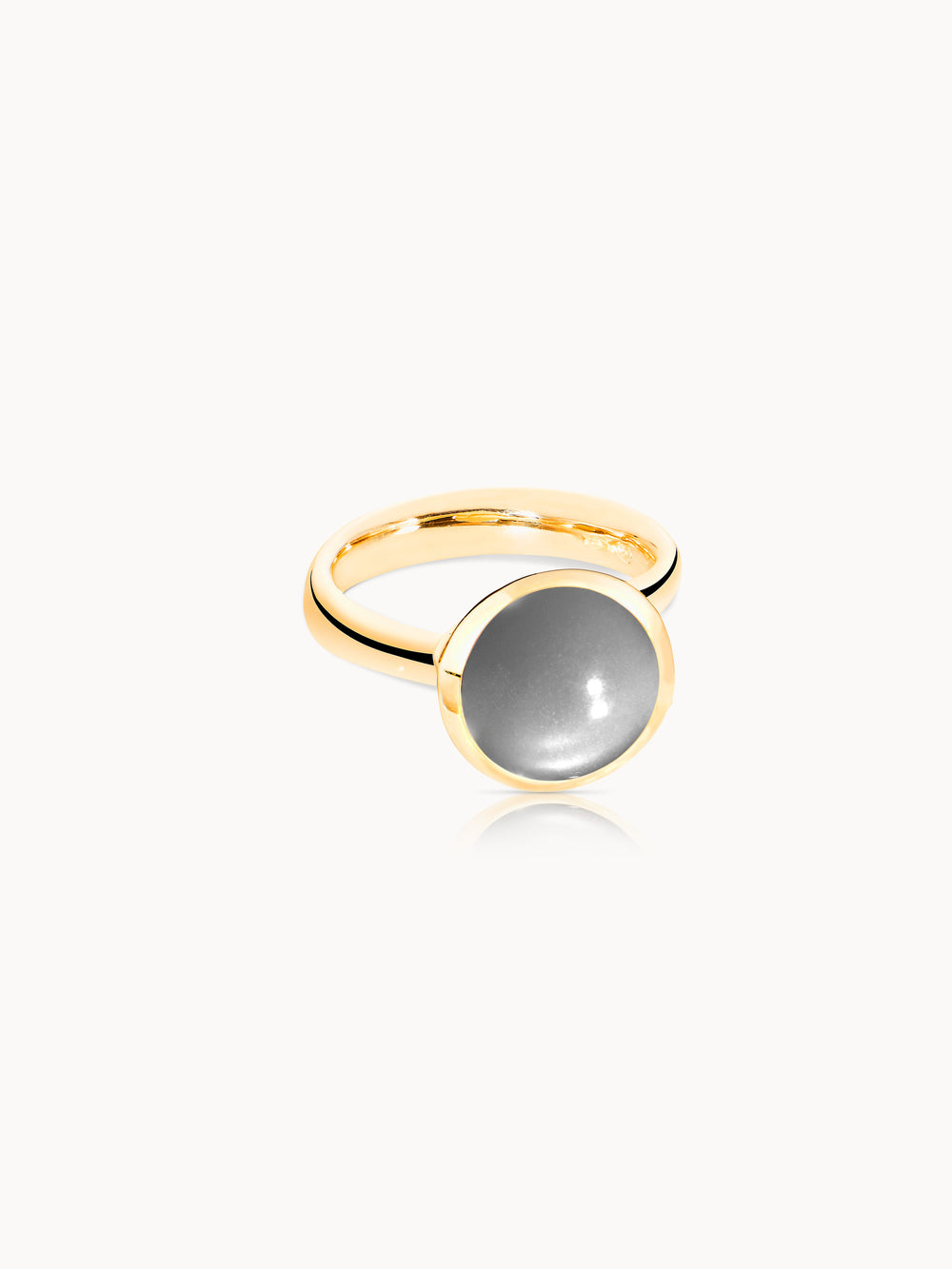 Ring BOUTON large Moonstone grey grauer Mondstein