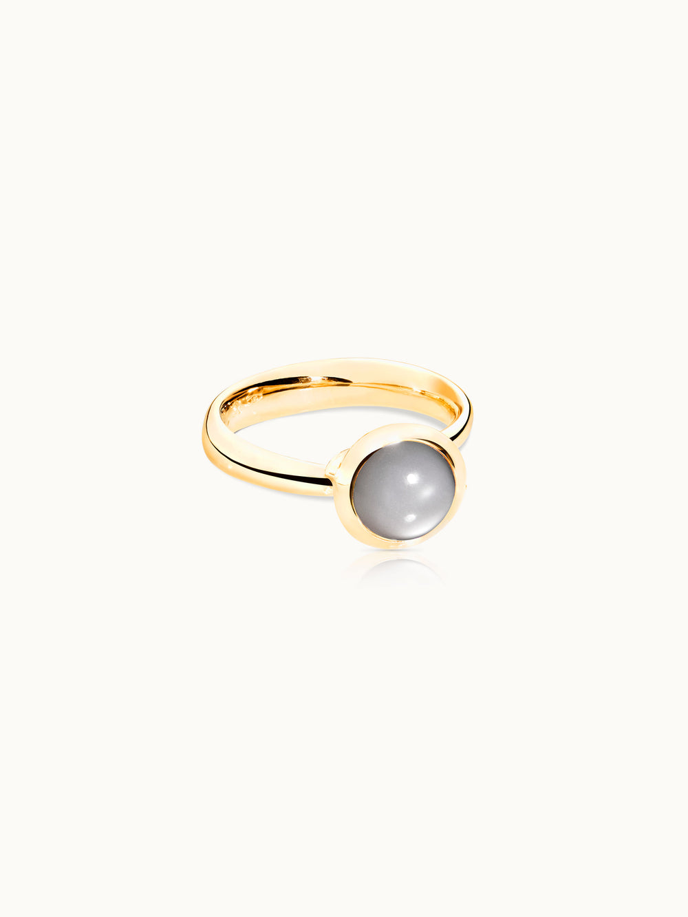 Ring BOUTON small Moonstone grey grauer Mondstein
