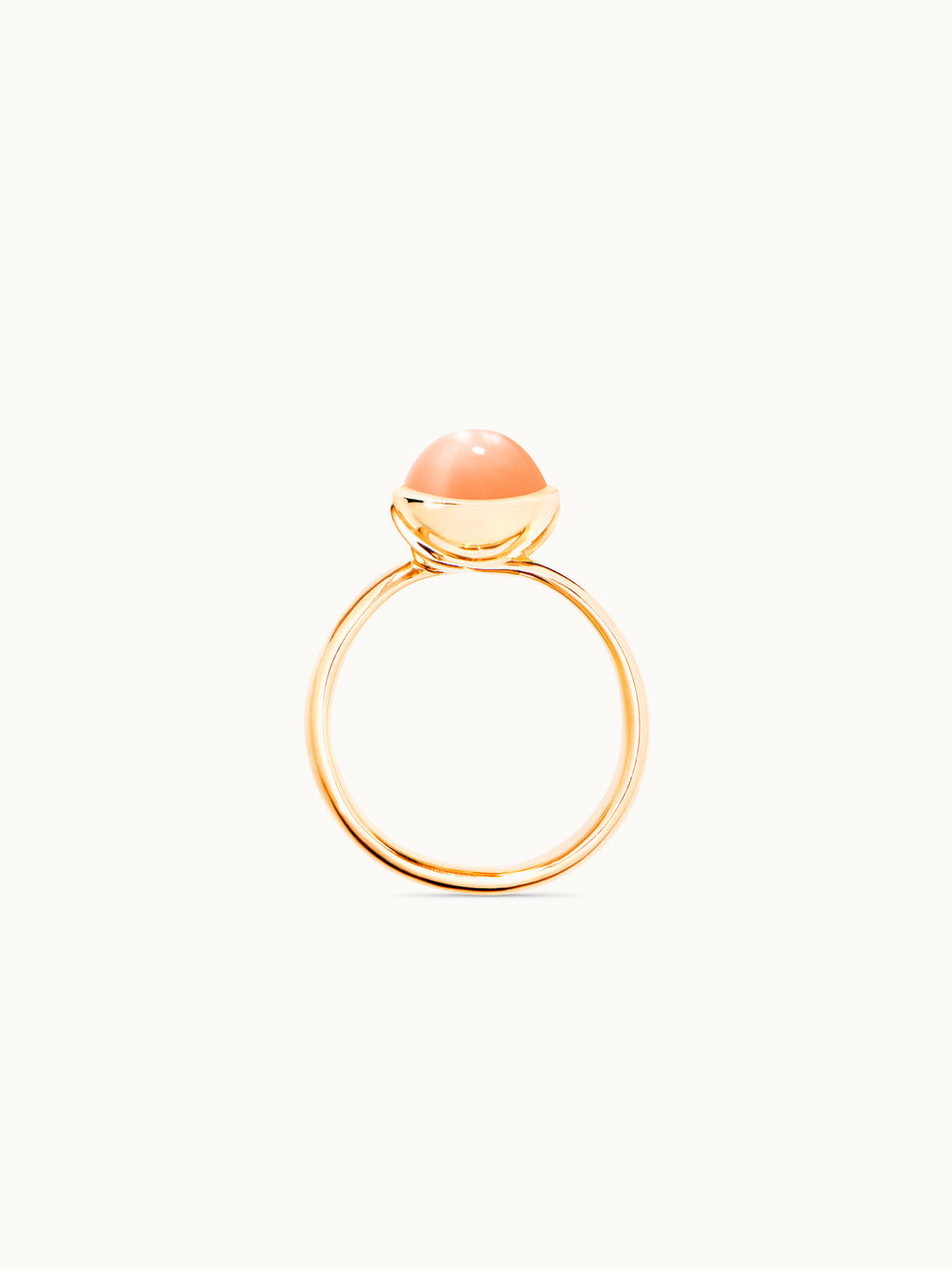 Ring BOUTON small Moonstone orange oranger Mondstein