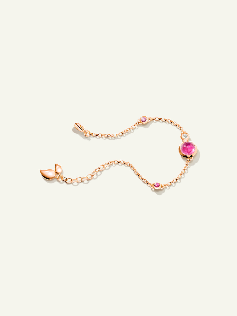 B-BOU-c-Blu-sm-rg | BOUTON Mini Chain Bracelet, Small/Medium in 'Blush'