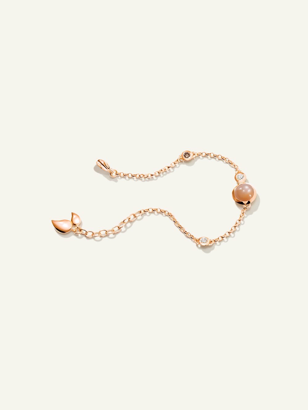 B-BOU-c-Cam-ml-rg | BOUTON Mini Chain Bracelet, in 'Camel'
