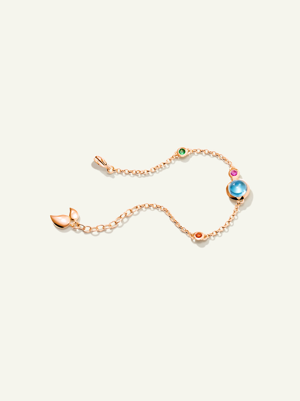 B-BOU-c-Can-ml-rg | BOUTON Mini Chain Bracelet, in 'Candy'