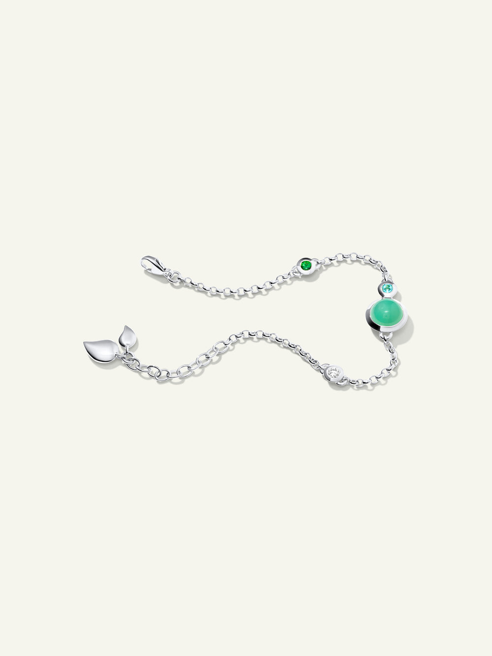 B-BOU-c-Lag-sm-wg | BOUTON Mini Chain Bracelet, in 'Lagoon'
