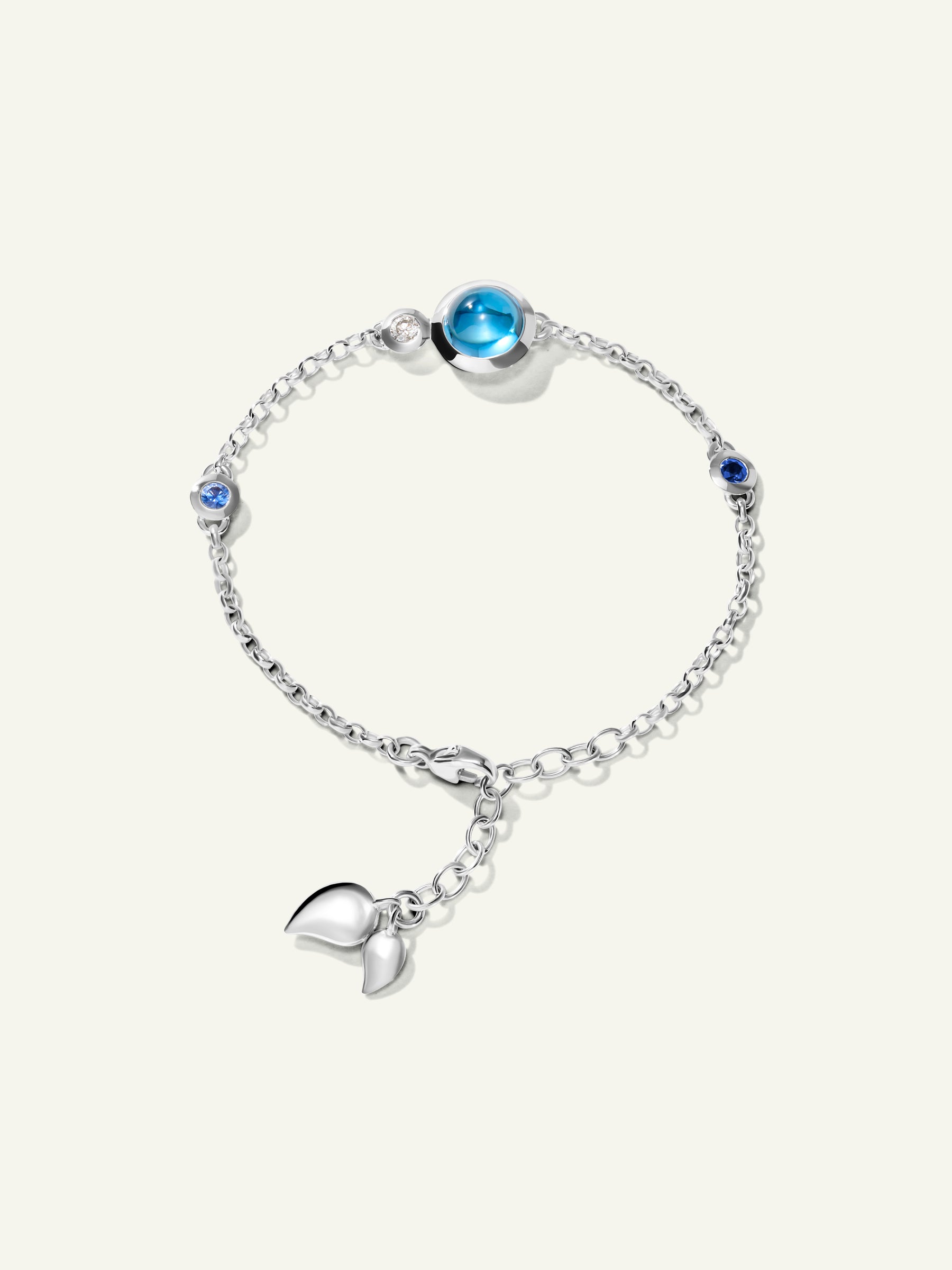 B-BOU-c-Oce-sm-wg | BOUTON Mini Chain Bracelet, Small/Medium in 'Ocean'