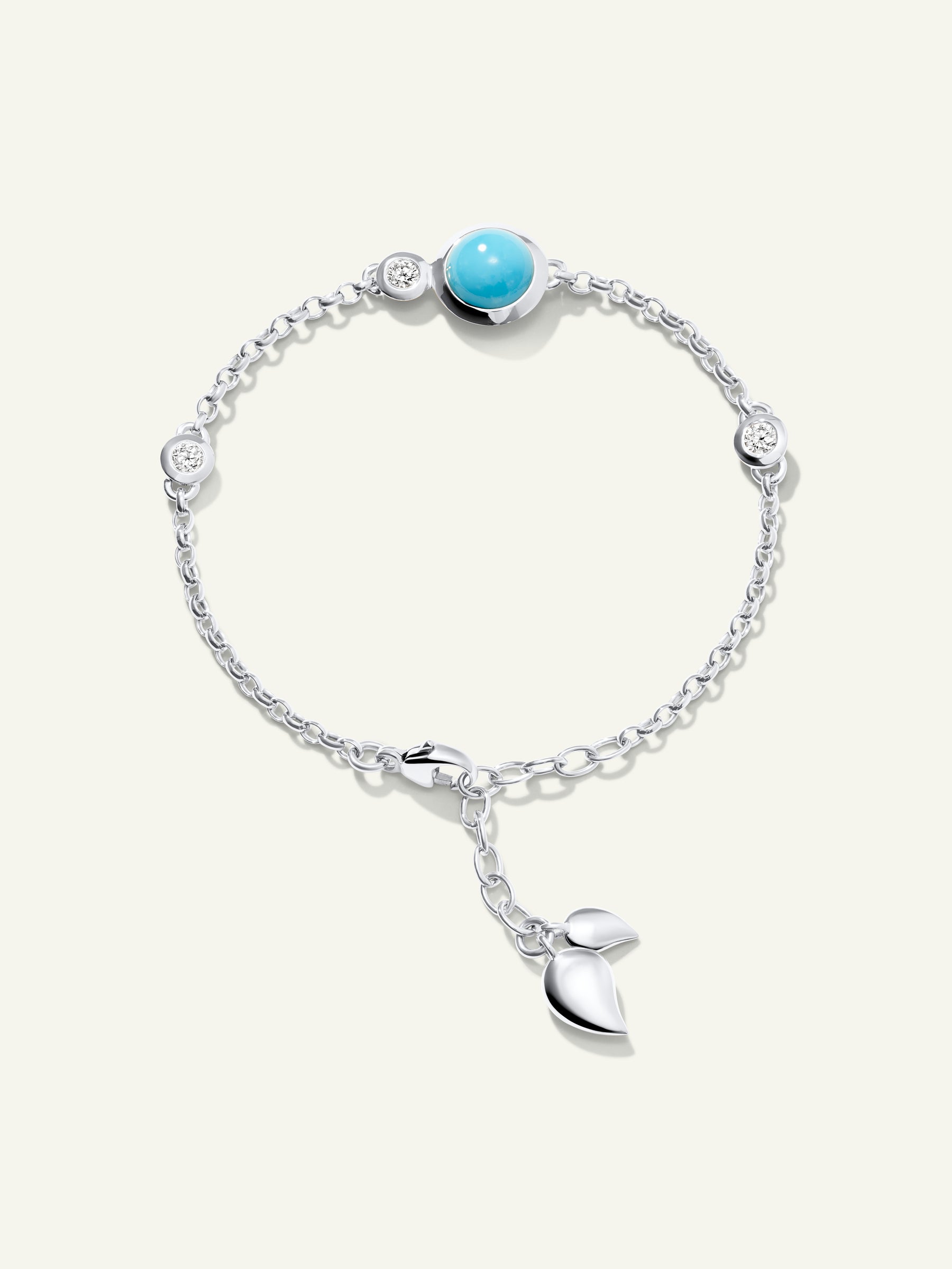 BOUTON Mini Chain Bracelet with Turquoise