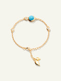 BOUTON Mini Chain Bracelet with Turquoise