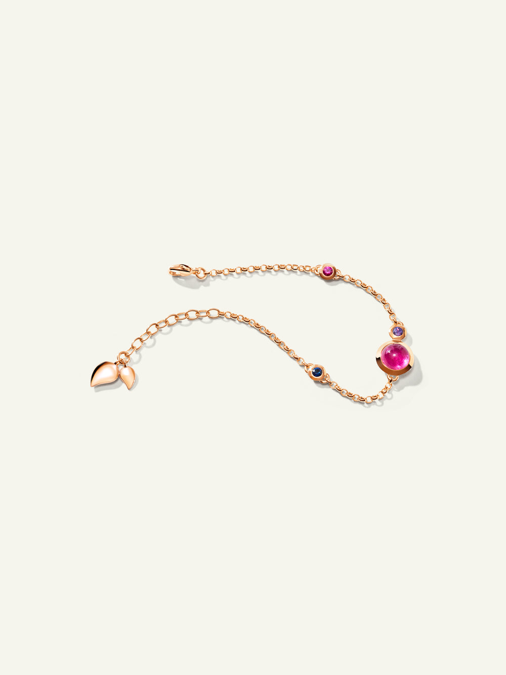B-BOU-c-WB-sm-rg | BOUTON Mini Chain Bracelet, Small/Medium in 'Wildberry'