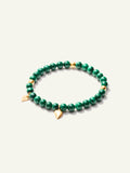 INDIA Armband mit 18K Goldperlen und Malachit, eine Reihe