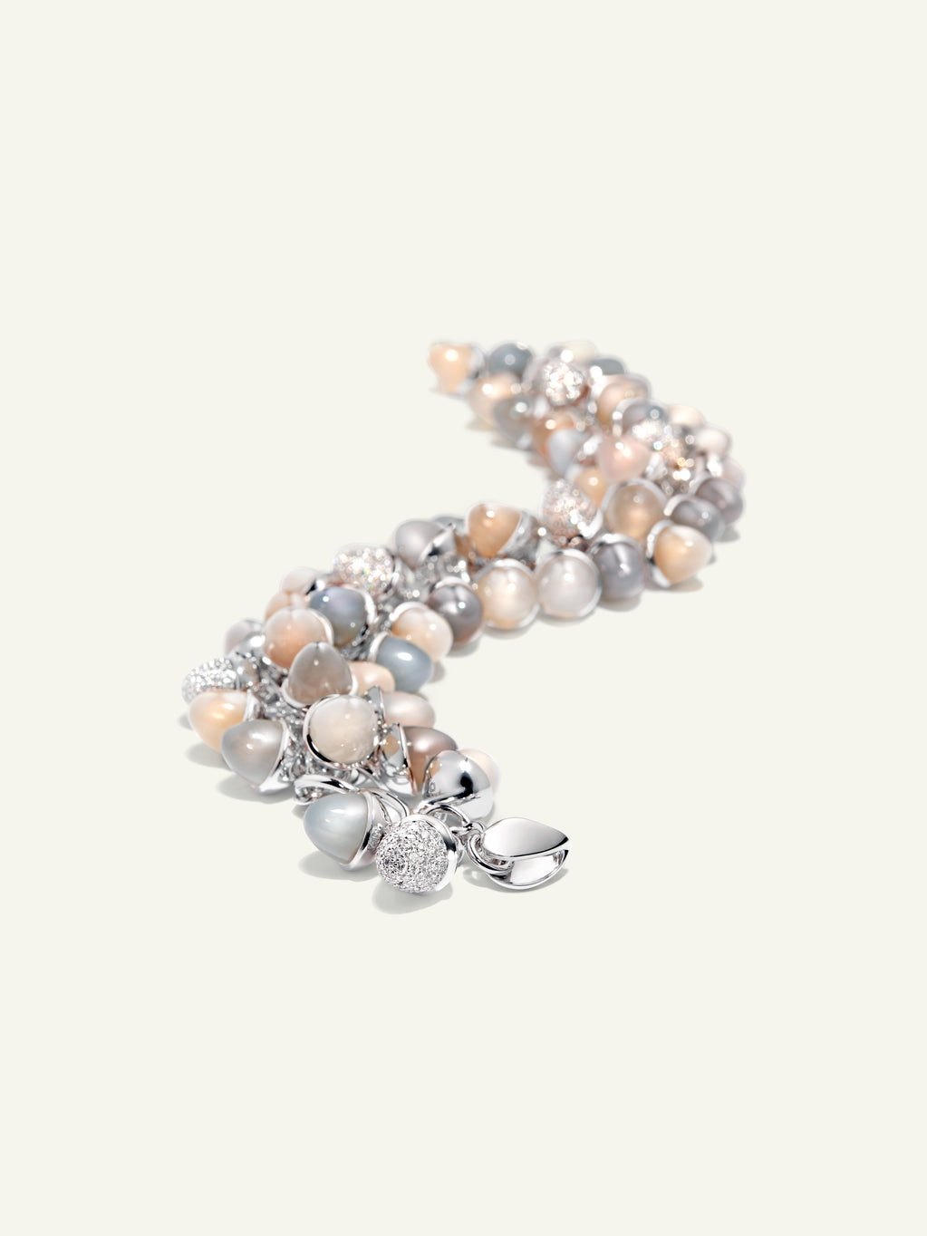 MIKADO Flamenco Armband in 'Cashmere' mit Diamond Pavé