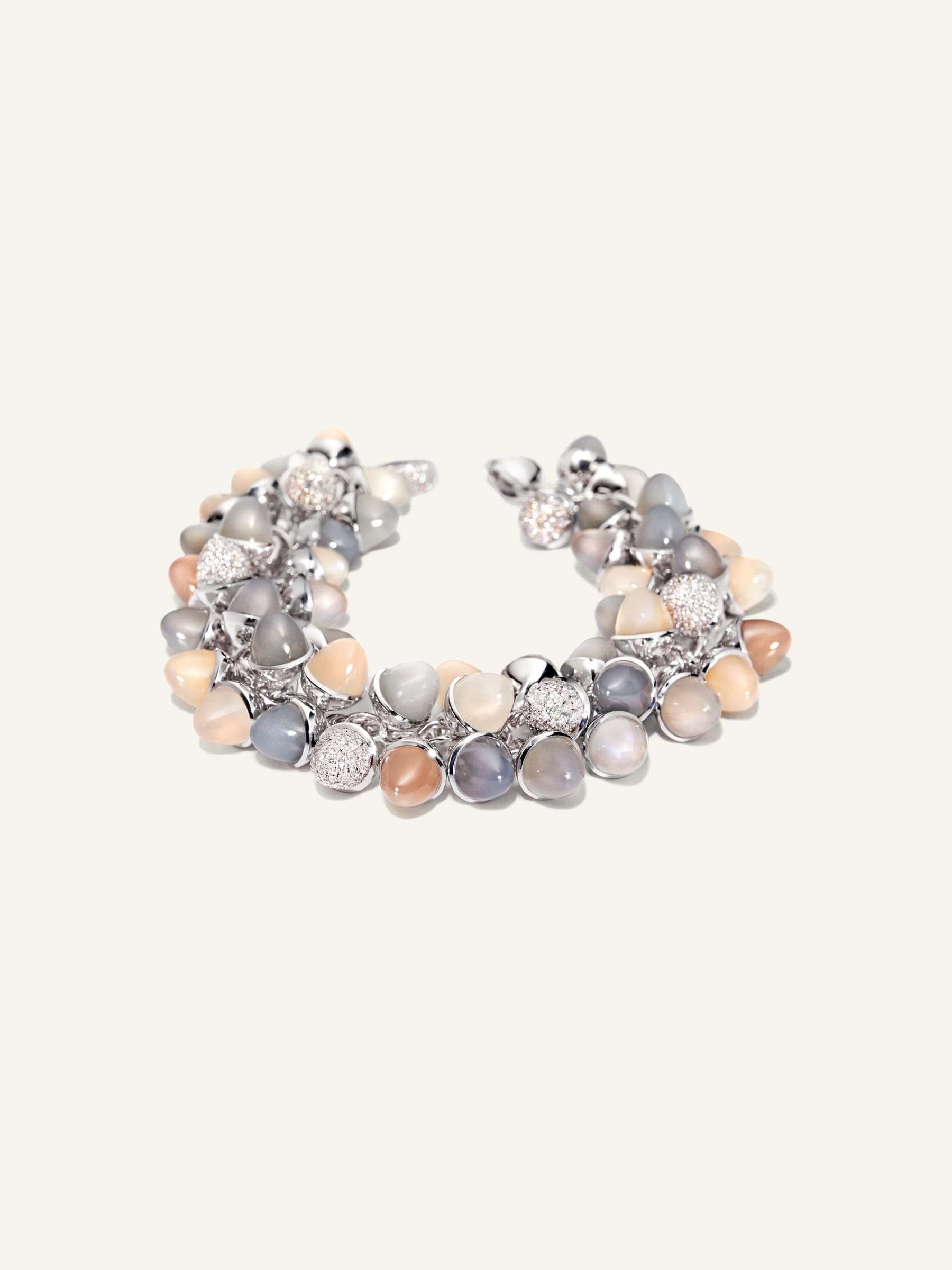 MIKADO Flamenco Armband in 'Cashmere' mit Diamond Pavé