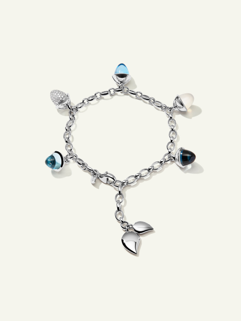 Bracelet MIKADO Flamenco Charm 'Ocean' with Diamond Pavé with Diamond Pavé