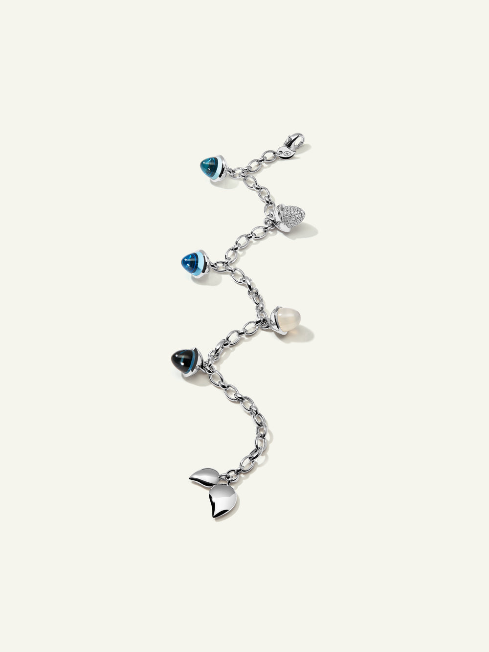 Bracelet MIKADO Flamenco Charm 'Ocean' with Diamond Pavé with Diamond Pavé