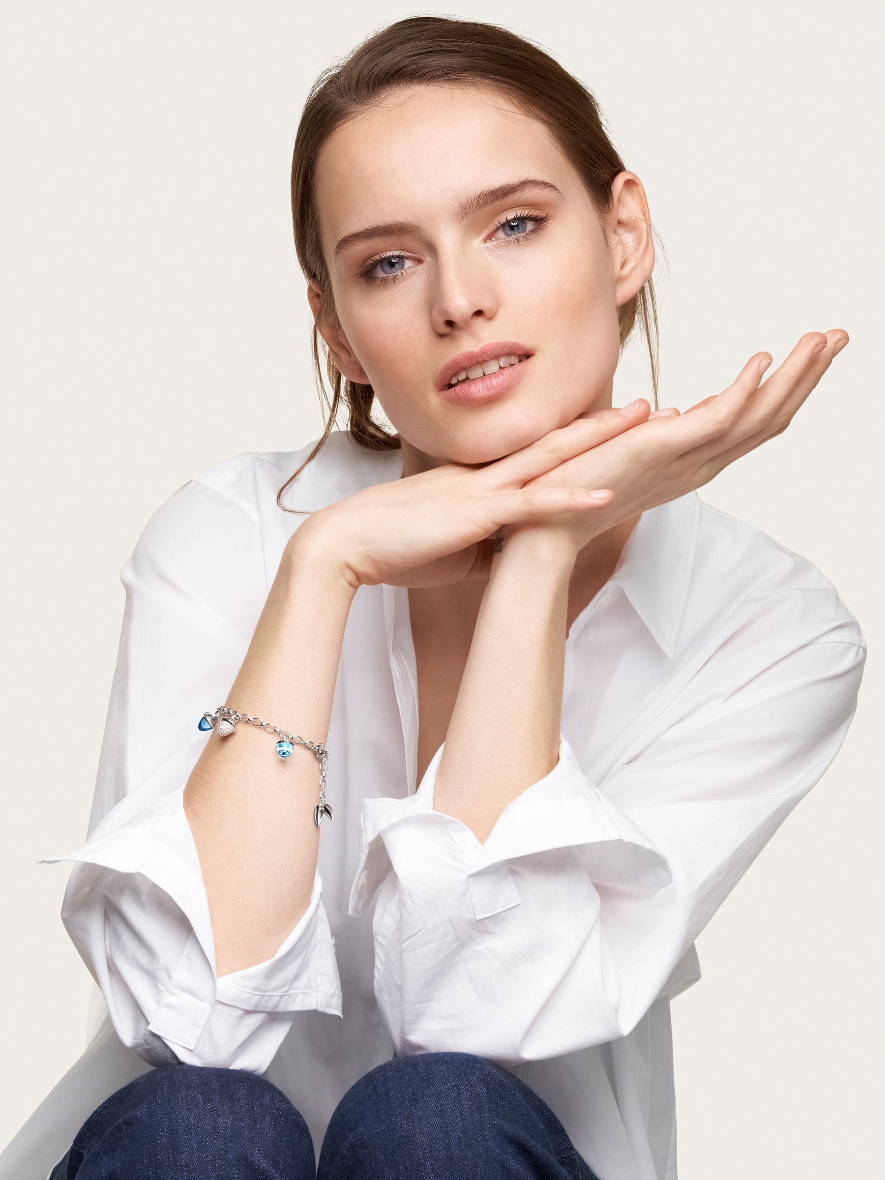 Bracelet MIKADO Flamenco Charm 'Ocean' with Diamond Pavé with Diamond Pavé