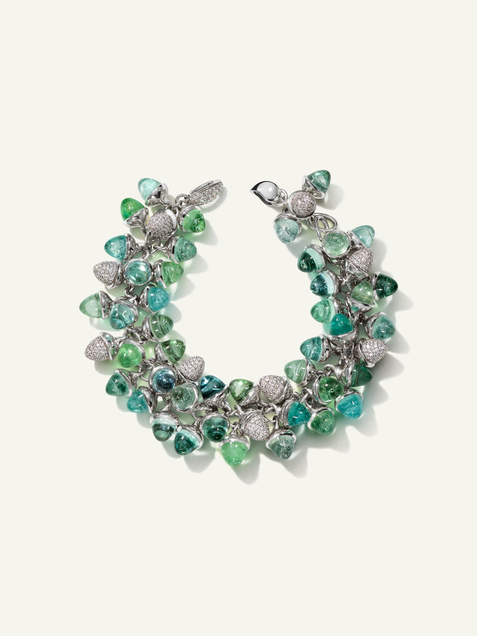 B-MFL-Par-p-wg-2A | MIKADO Flamenco Bracelet with Paraiba Tourmaline and Diamond Pavé