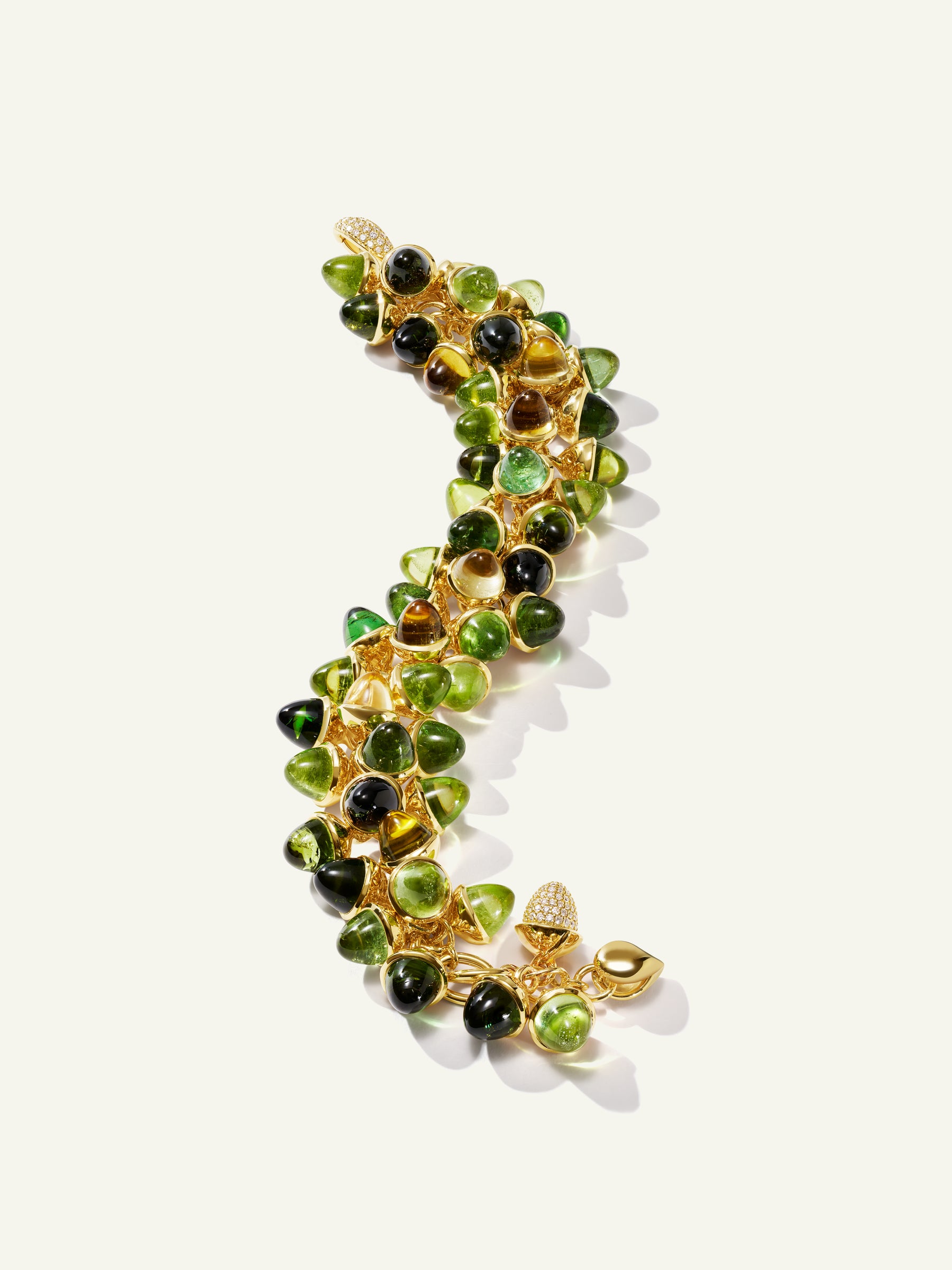 MIKADO Flamenco Armband in 'Rainforest' mit Diamond Pavé
