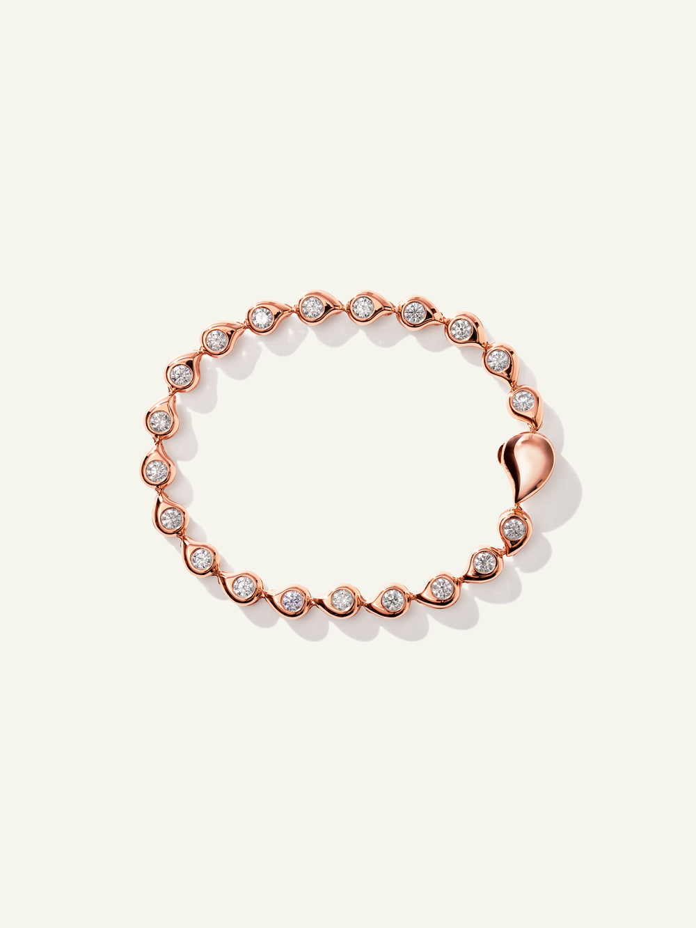 B-SF-Riv-Cl-Blu-rg | SNOWFLAKES Rivière Bracelet in 'Blush'
