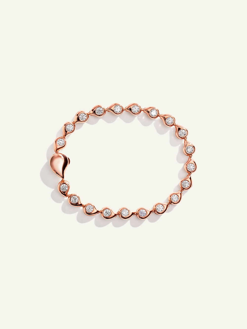 B-SF-Riv-Cl-Blu-rg | SNOWFLAKES Rivière Bracelet in 'Blush'