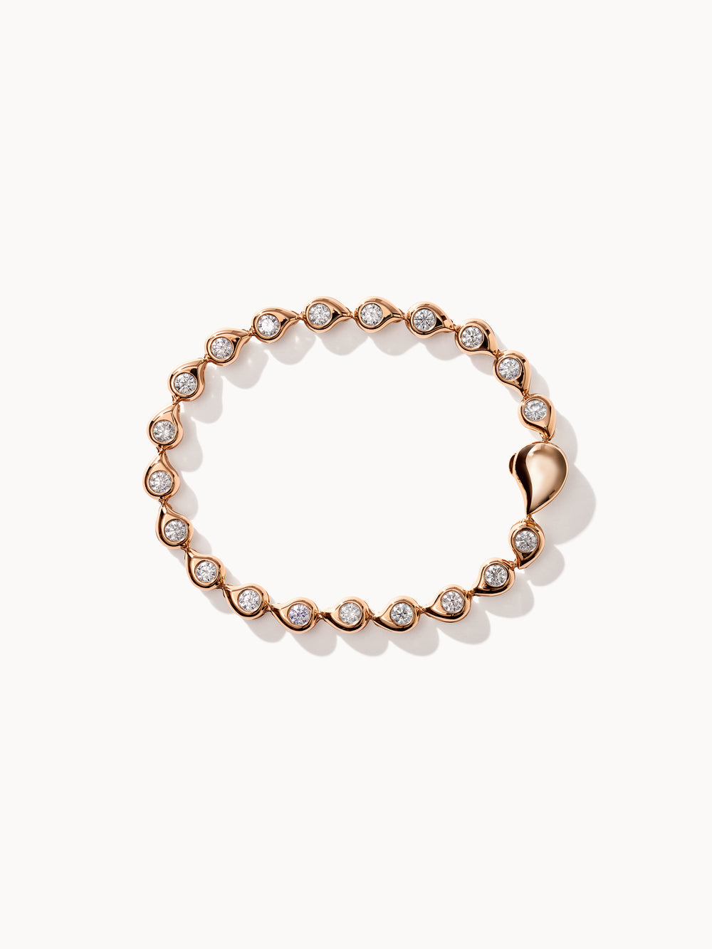B-SF-Riv-Cl-Blu-rg | Bracelet SNOWFLAKES Rivière Classic / 'Blush'