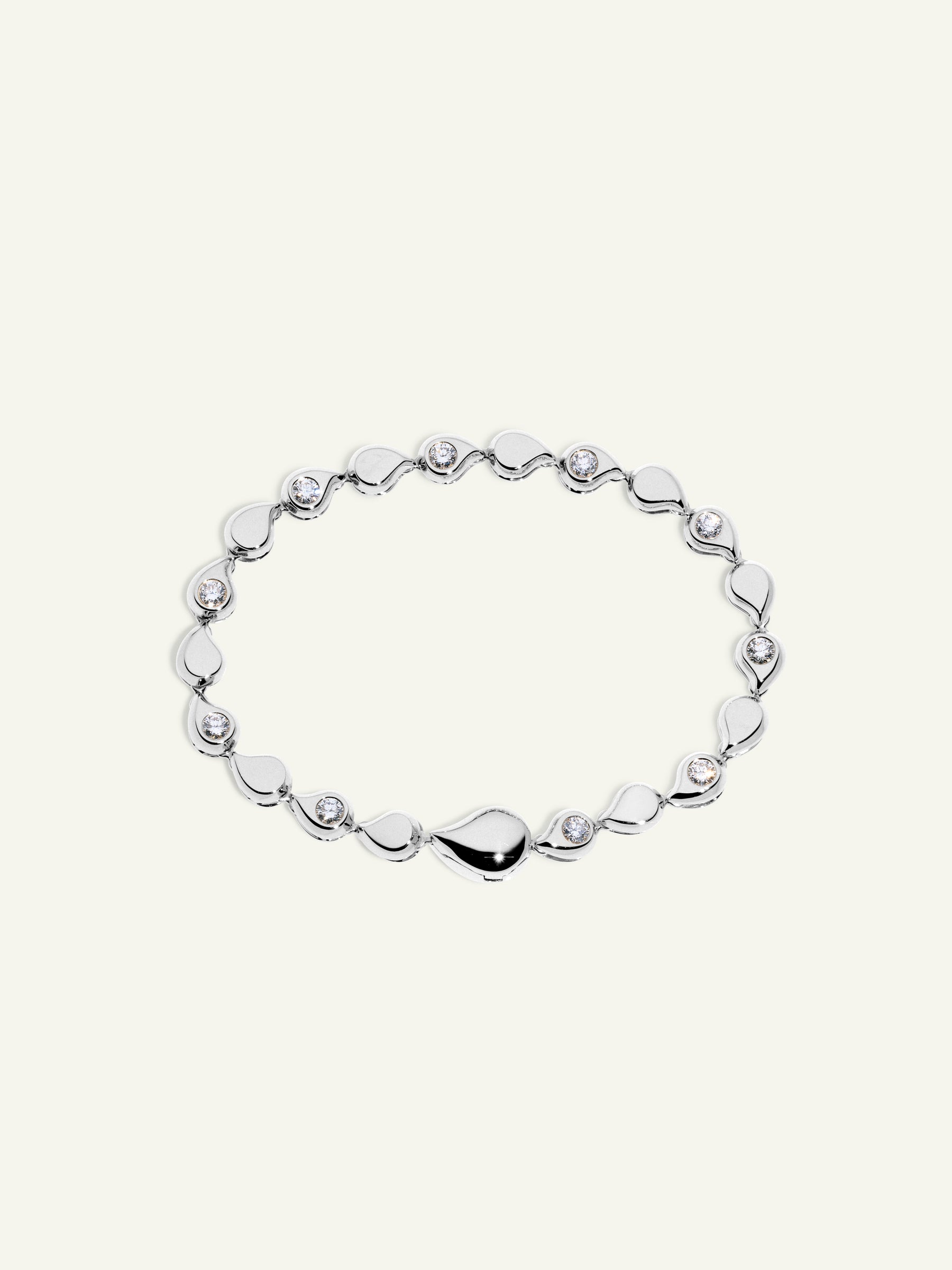 SNOWFLAKES Alternating Rivière Bracelet with White Diamonds