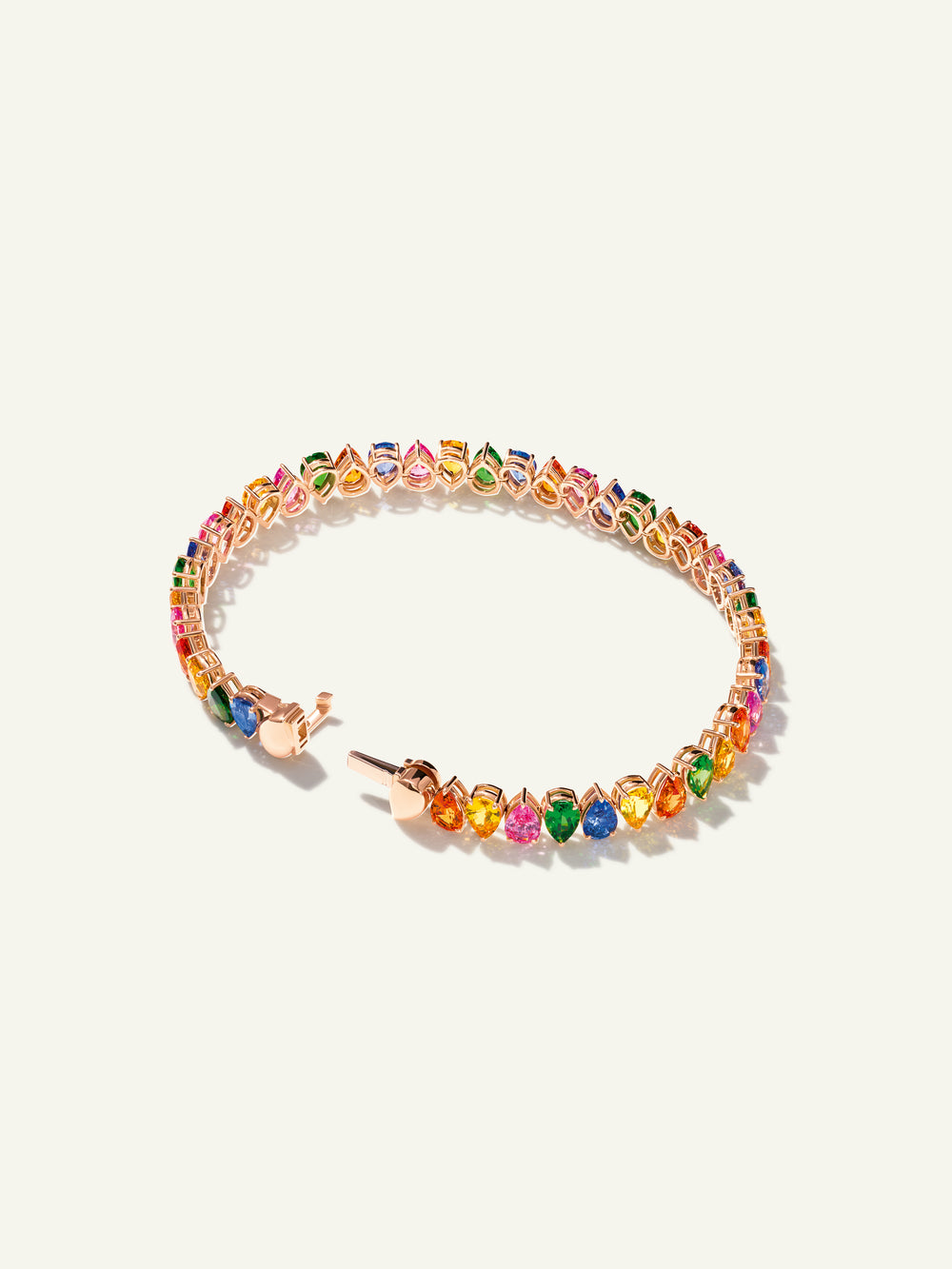 B-SIG-T-Can-rg | Bracelet SIGNATURE Tennis pear shape 'Candy' Sapphires