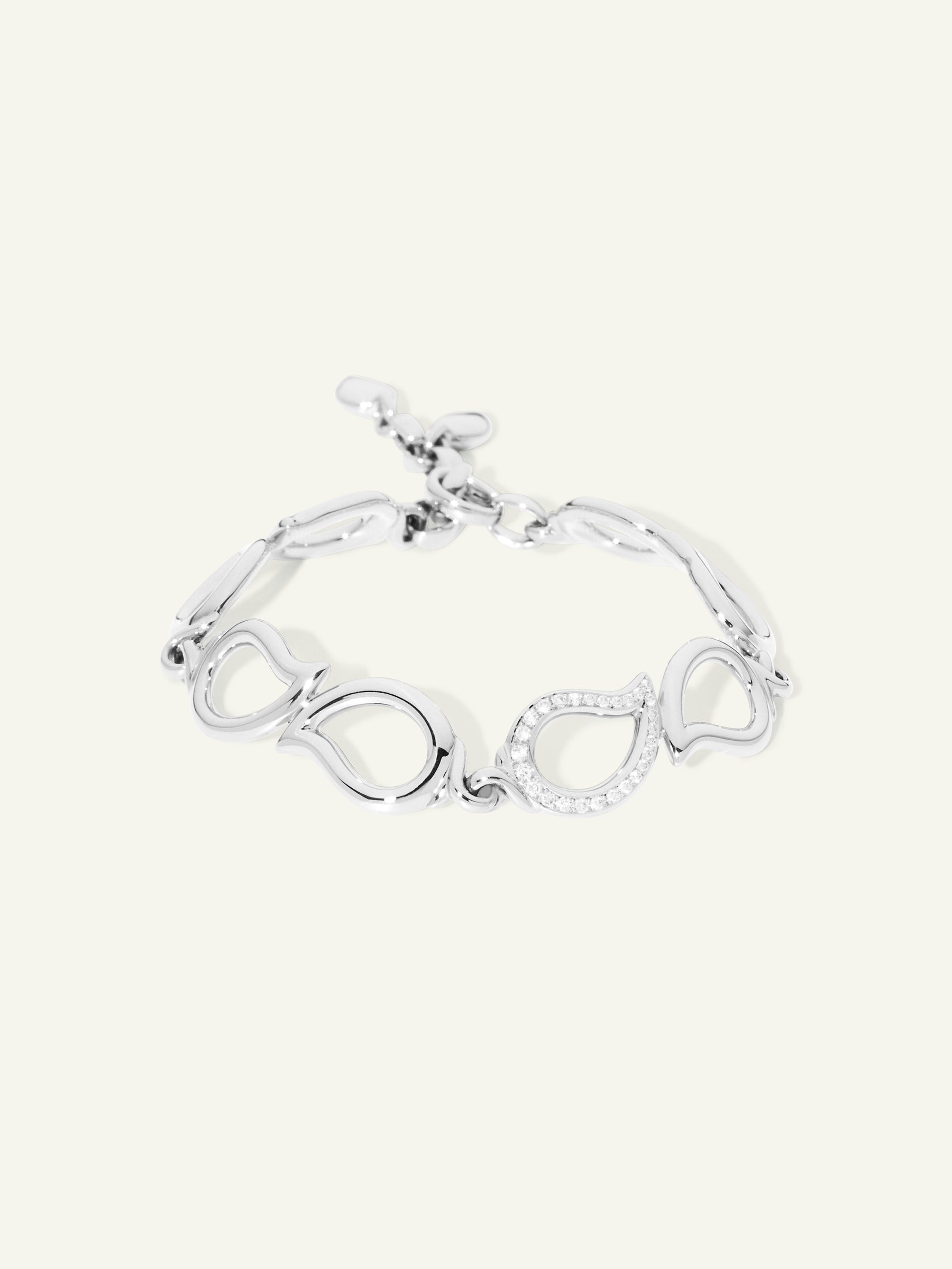 SIGNATURE Large Bracelet with Diamond Pavé