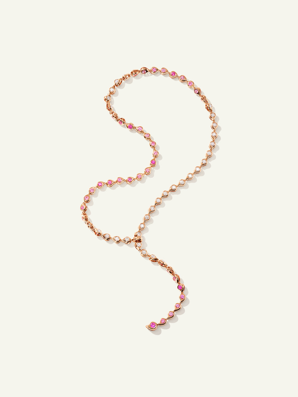 C-SF-Riv-Cl-Blu-rg | Collier SNOWFLAKES Rivière Classic / 'Blush'