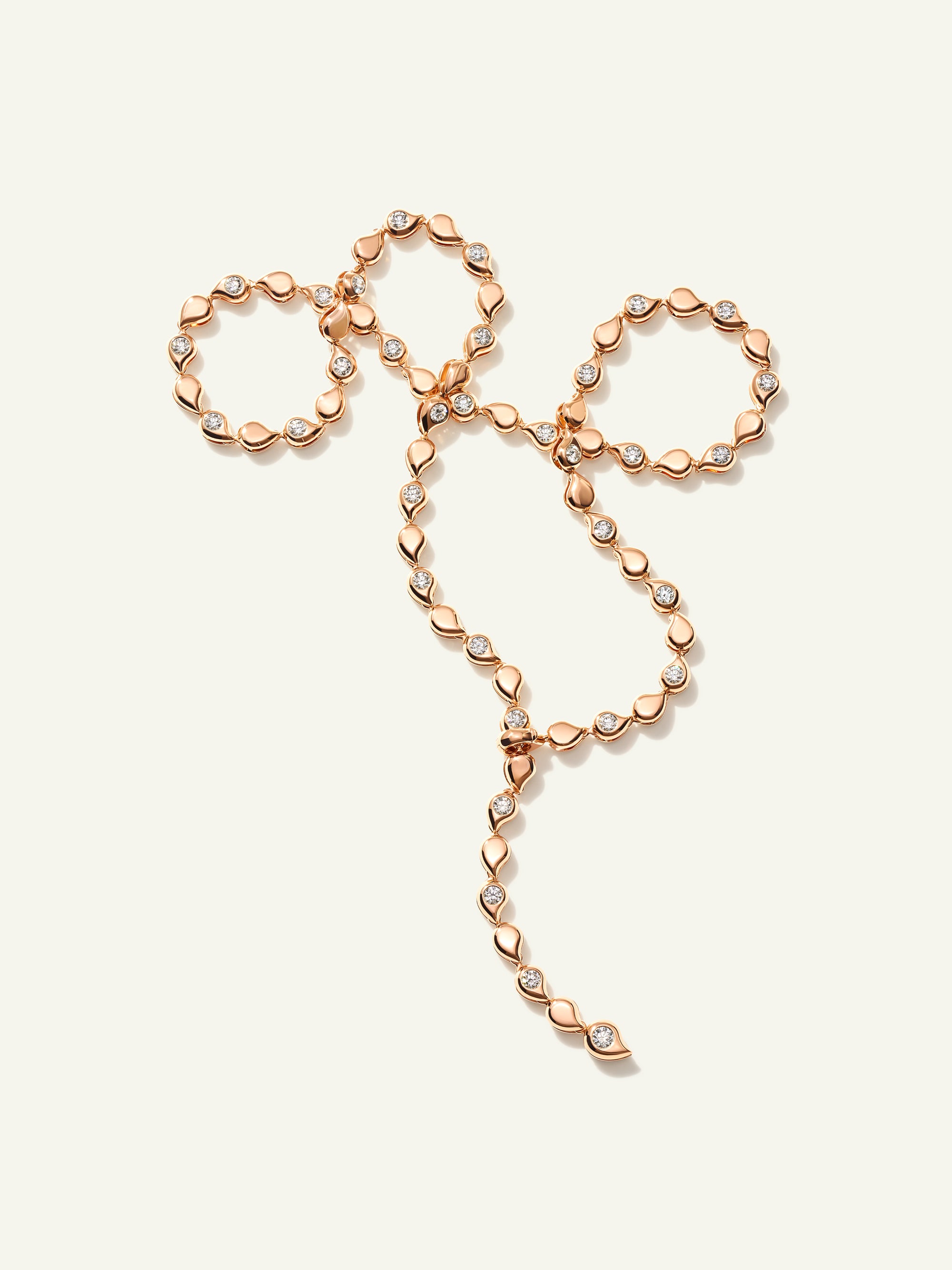 SNOWFLAKES Alternating Rivière Collier Halskette in 'Classic'