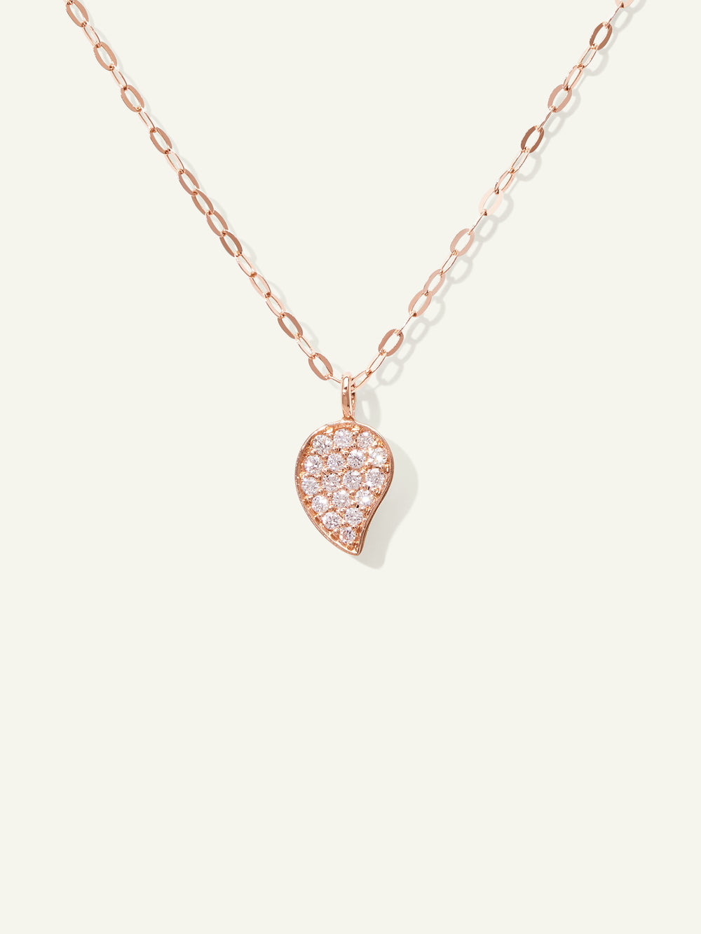 Chain SPARKLE Drop Diamond Pavé, 1,0 mm, 45 cm with Diamond Pavé