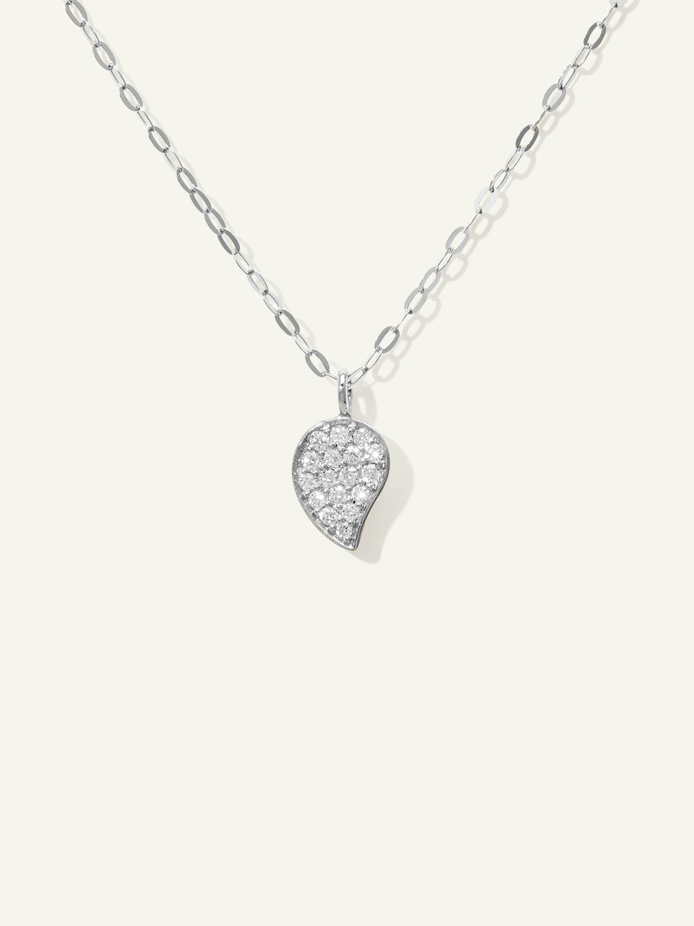 Chain SPARKLE Drop Diamond Pavé, 1,0 mm, 45 cm with Diamond Pavé