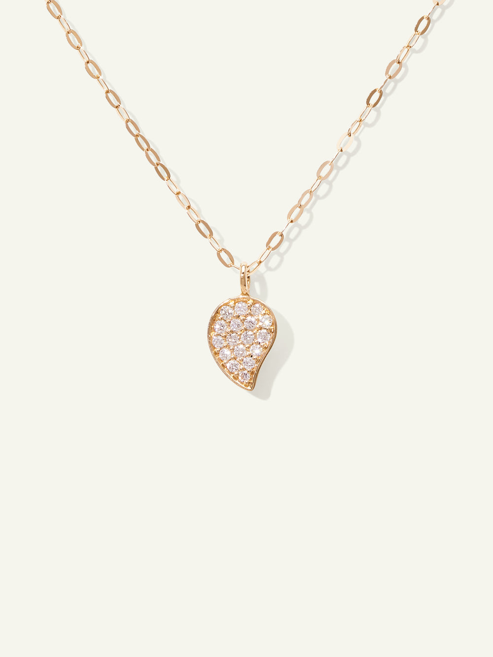 Chain SPARKLE Drop Diamond Pavé, 1,0 mm, 45 cm with Diamond Pavé