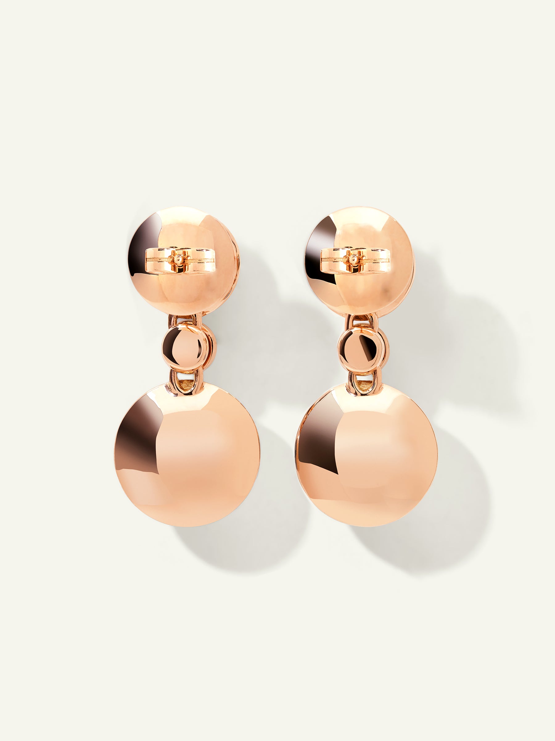 BOUTON 2 Cabochons Ohrringe in 'Camel' mit Diamanten