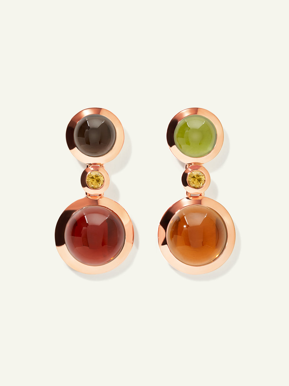 Ohrringe BOUTON 2 Cabochons 'Indian Summer' / Sapphire