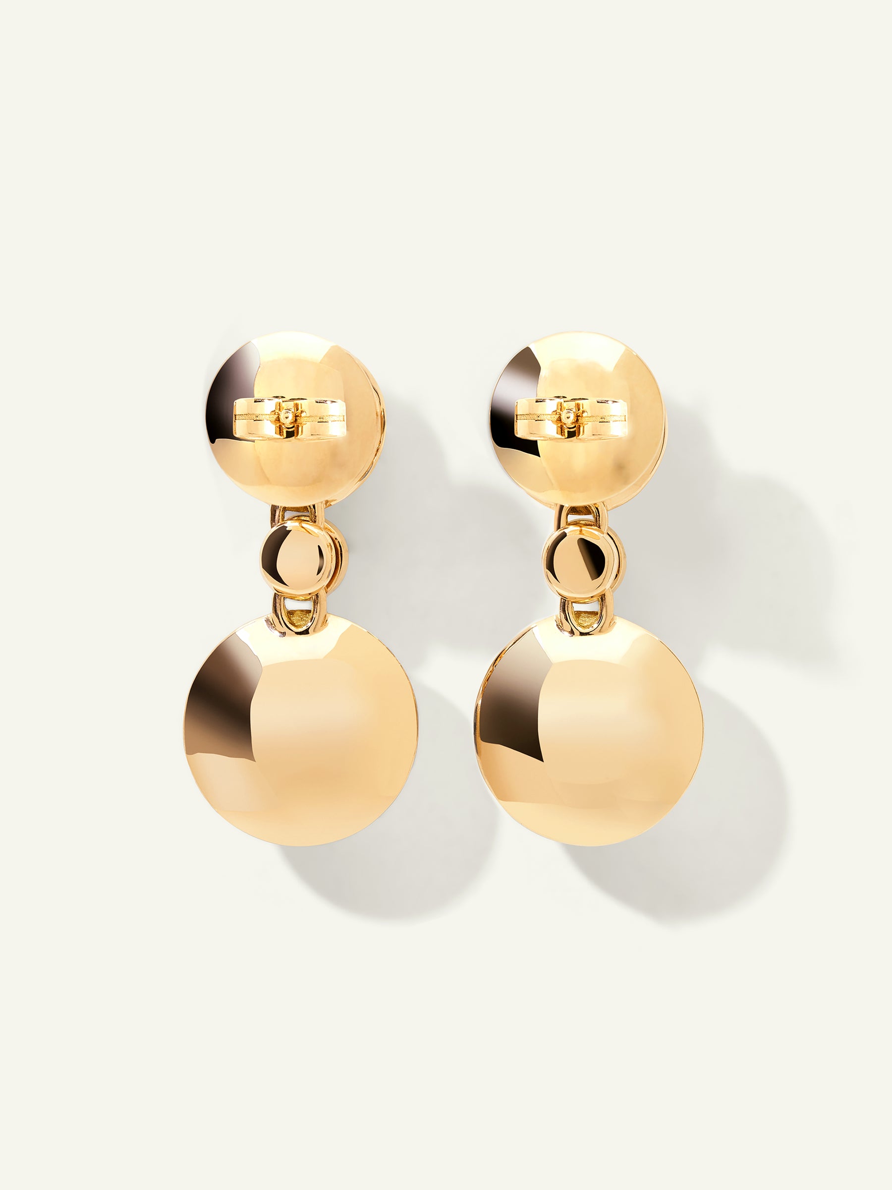 BOUTON 2 Cabochons Ohrringe in 'Sand' und Diamanten