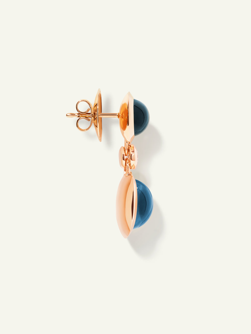 Earrings BOUTON 2 Cabochons 'Sky' / Classic 'Sky' / Classic