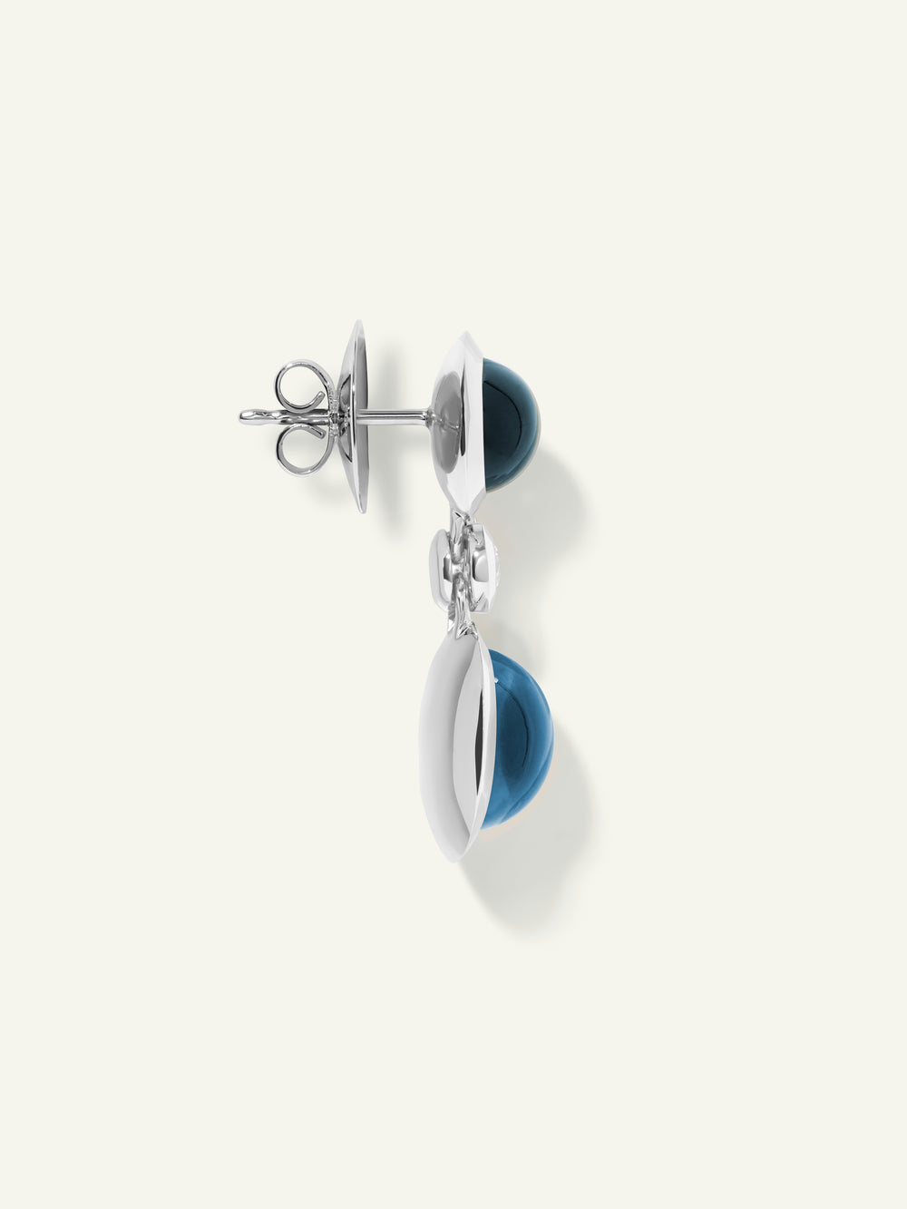 Earrings BOUTON 2 Cabochons 'Sky' / Classic 'Sky' / Classic