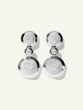 BOUTON 2 Cabochons Ohrringe mit Diamant Pavé und Diamanten