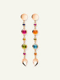 BOUTON Long Earrings in 'Candy' with Sapphire