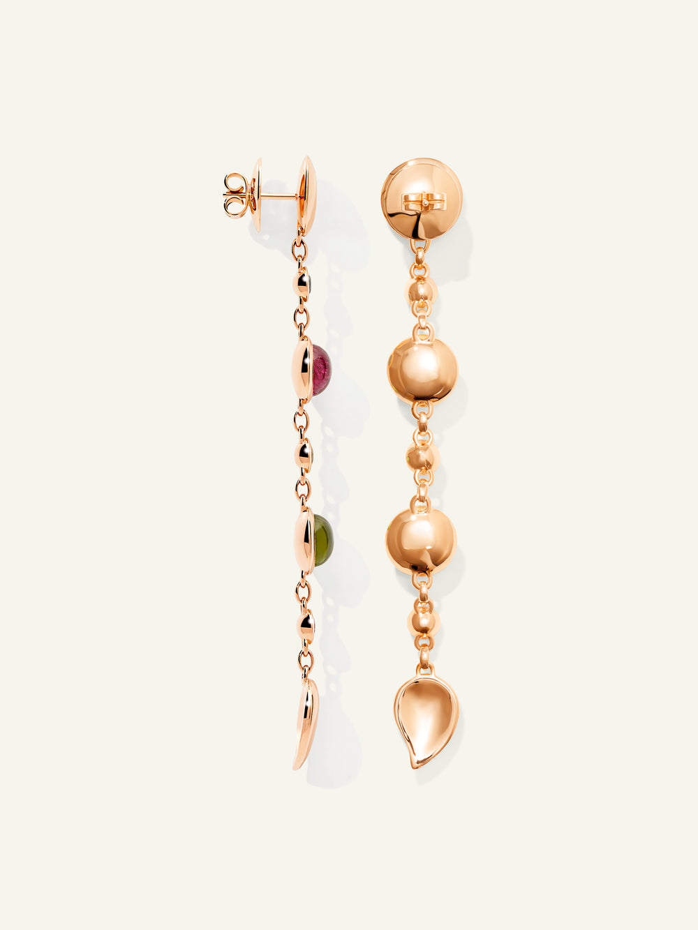 BOUTON Long Earrings in 'Candy' with Sapphire