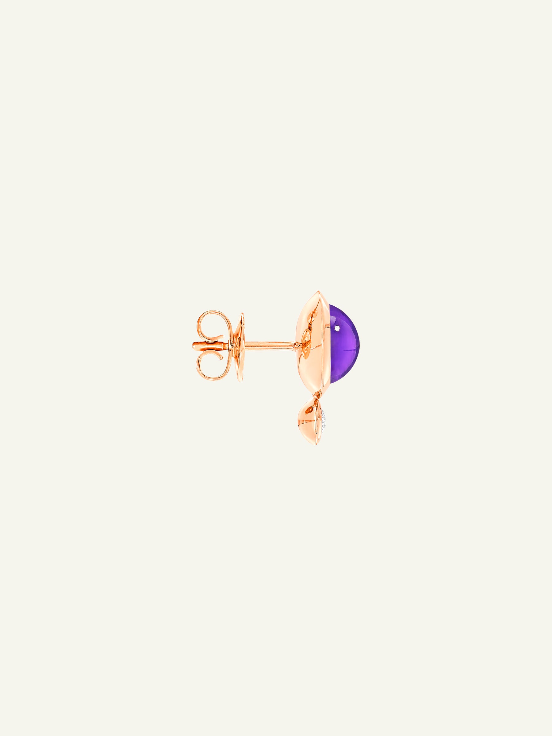 BOUTON Ohrringe mit Amethyst und Diamanten