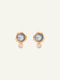 BOUTON Ohrringe mit Grauem Mondstein und Diamanten