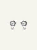 BOUTON Ohrringe mit Grauem Mondstein und Diamanten