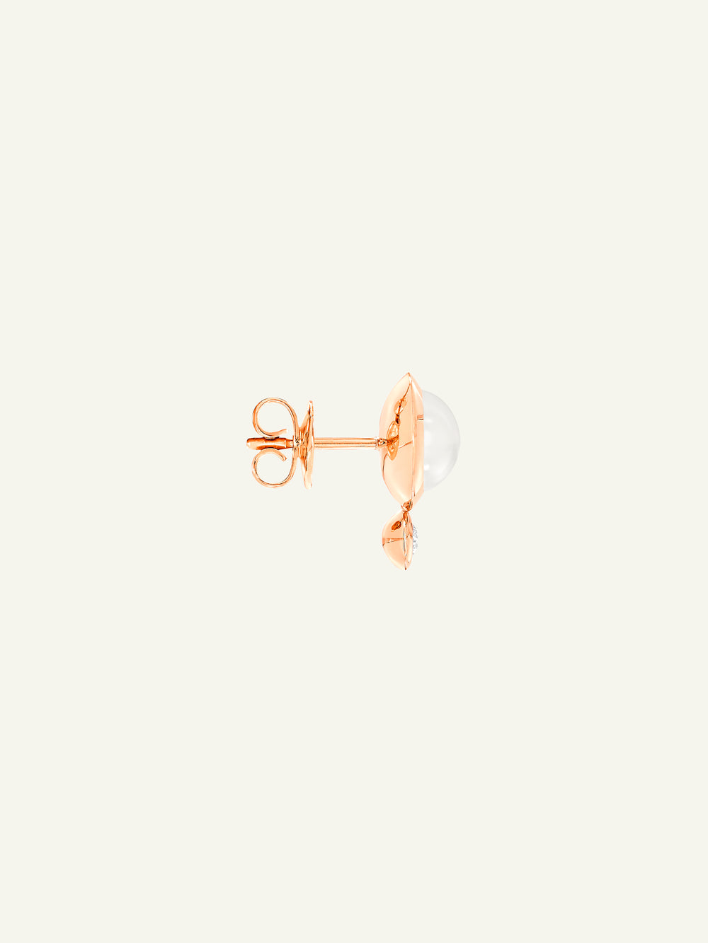 Earrings BOUTON Moonstone sand/white / Classic sand Moonstone