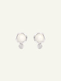 BOUTON Ohrringe mit Sand Mondstein und Diamanten