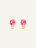 BOUTON Ohrringe mit Rosa Turmalin und Diamanten