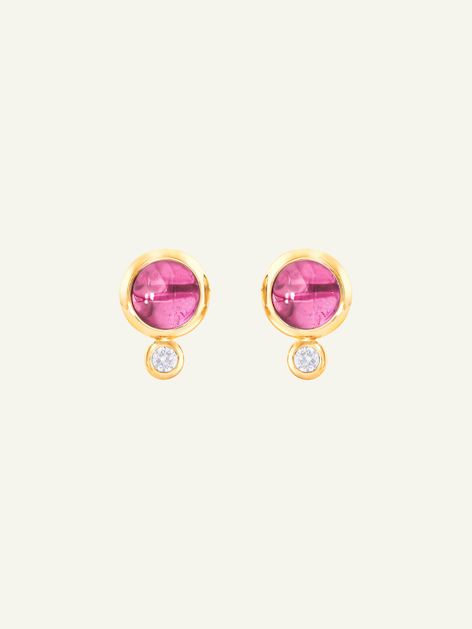 Ohrringe BOUTON rose/pinker Tourmaline / Classic