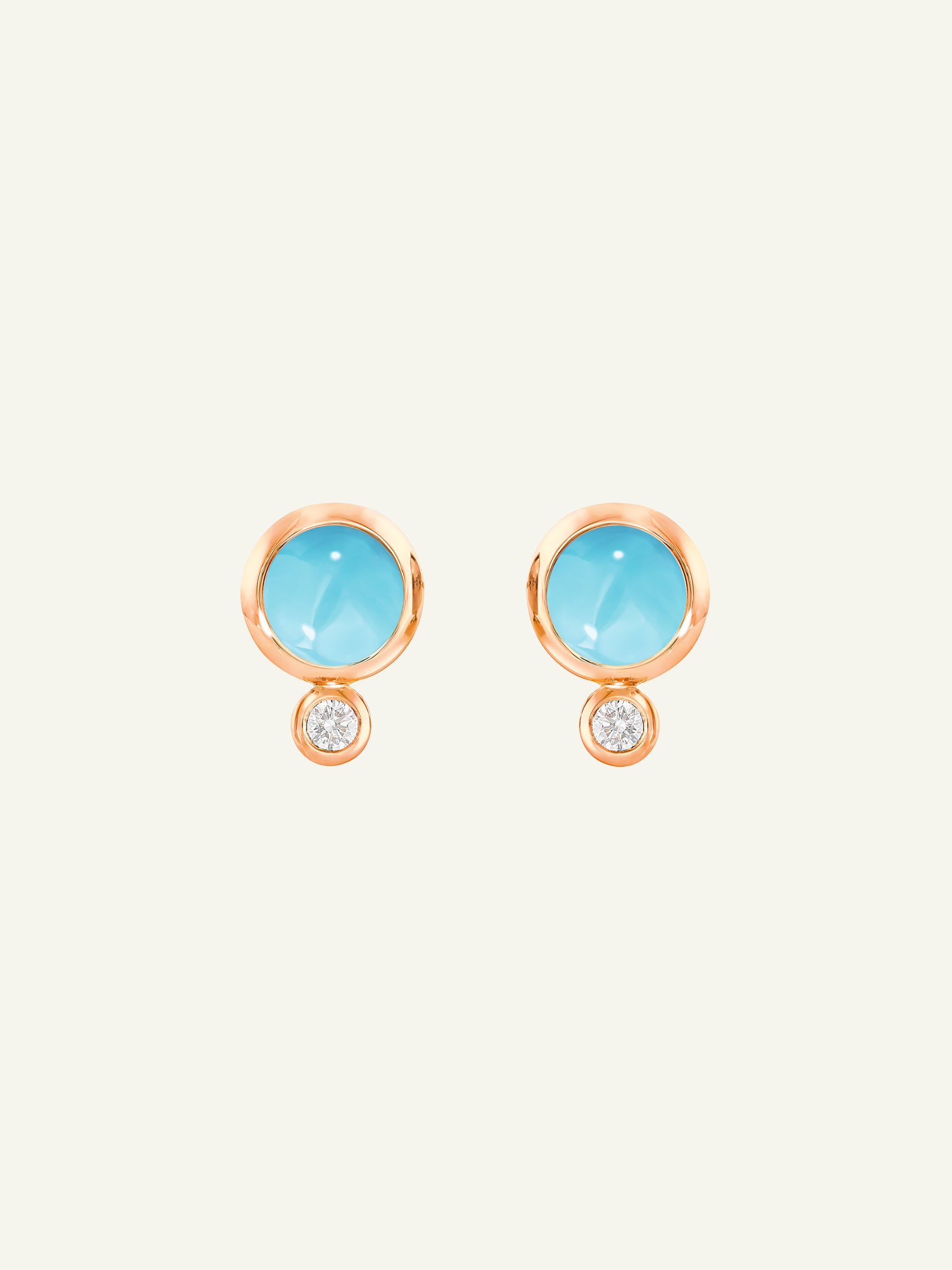 Earrings BOUTON Turquoise / Classic Türkis