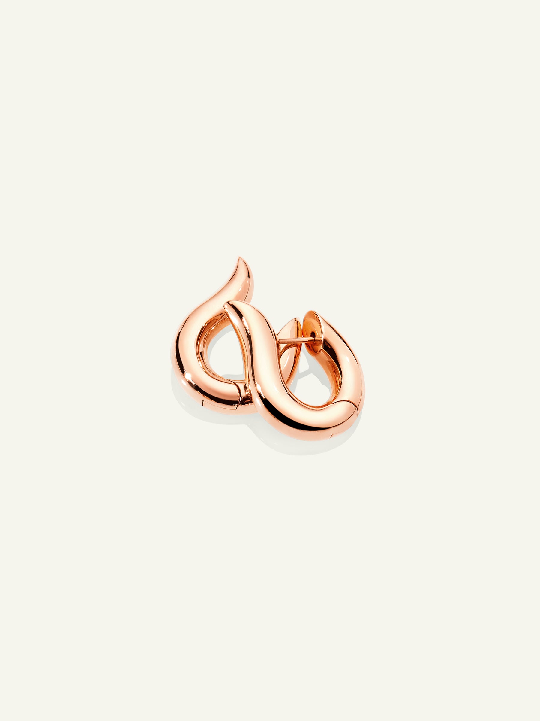 SIGNATURE Earrings Hoop small 18K rose gold