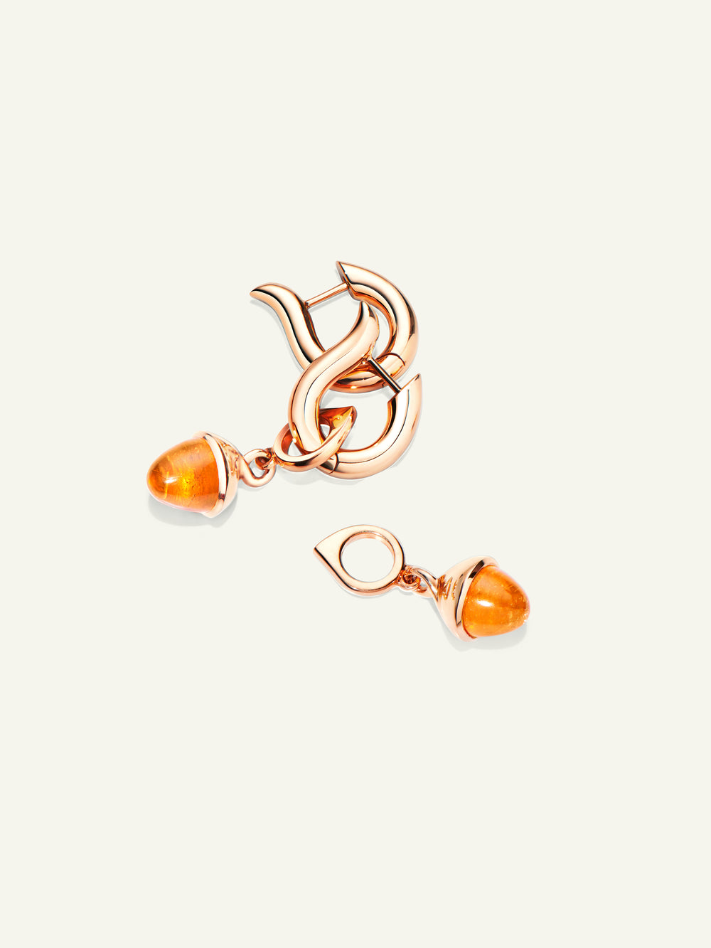 SIGNATURE Earrings Hoop small 18K rose gold